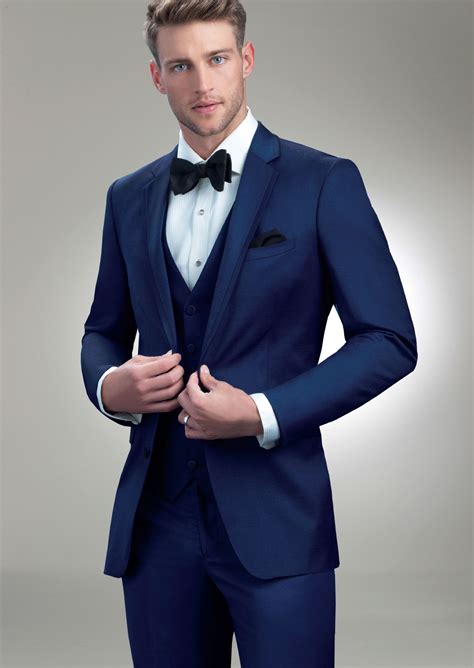 dark blue tux wedding.